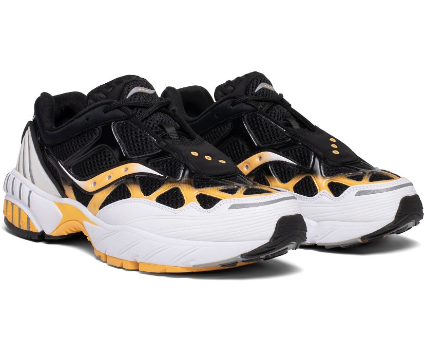 Saucony Grid Web Women's Originals White / Black / Yellow | Canada 003EBCX